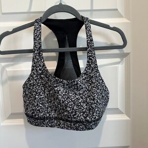 Lululemon black white sports bra 10